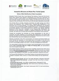 Hampshire Waste Plan Modifications Consultation