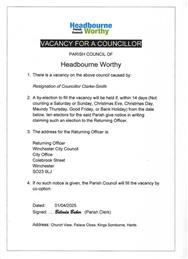 Resignation of a Councillor