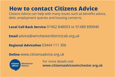  - Citizens Advice Contact Information